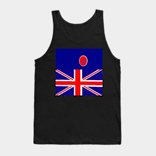 Sporty UK Design on Black Background Tank Top